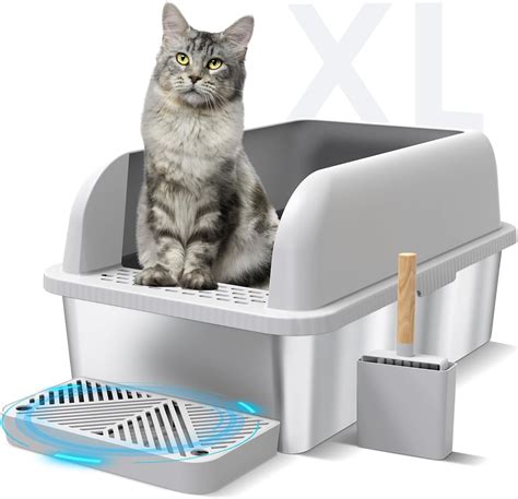 high sided metal litter box|best high wall litter box.